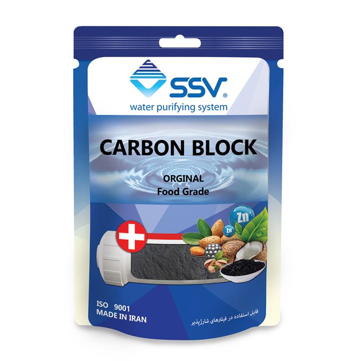 شارژ فیلتر دستگاه تصفیه آب اس اس وی مدل Carbon Block وزن 140 گرم